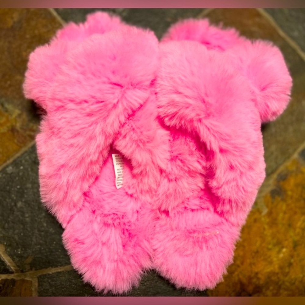 Pink, Fluffy Slippers
